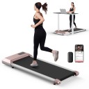 Tapis de course avec télécommande vitesse 4 km/h capacité 113 kg application intelligente entraîneur pour marche à domicile et bureau 1