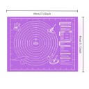 Tapis de cuisson en silicone 60 x 45 cm Tapis en plastique alimentaire avec doseur Surface de travail antiadhésive pour la cuisson et la pâte 3
