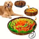 Tapis de fouille en feutre coloré pour chiens diamètre 40 cm jouet interactif pliable pour un repas lent et un entraînement à l'odorat 8