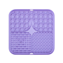 Tapis de léchage en silicone pour chiens 15,5 x 15,5 cm Silicone alimentaire avec ventouses Alimentation lente Divertissement et soulagement 3