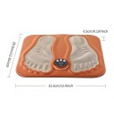 Tapis de massage intelligent 3D pour les pieds 32 x 29 cm avec télécommande RF 8 modes 29 niveaux Massage musculaire Circulation sanguine Relaxation 2