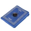Tapis de prière portable 100 x 60 cm Tapis de voyage avec coins antidérapants Design pliable Poche avec boussole Prière à la maison et à l'extérieur 6