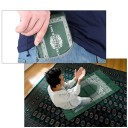 Tapis de prière portable 100 x 60 cm Tapis de voyage avec coins antidérapants Design pliable Poche avec boussole Prière à la maison et à l'extérieur 3