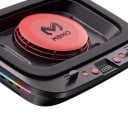 Tapis de refroidissement pour ordinateur portable avec ventilateur turbo 2400 tr/min, écran LCD, 7 positions d'inclinaison, 14–19,3", RGB, noir-rouge 6