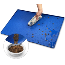 Tapis en silicone pour gamelles 48 x 30 cm Bord surélevé Tapis étanche antidérapant pour chiens et chats pour nourriture et eau 2