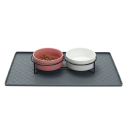 Tapis en silicone pour gamelles de chiens et de chats 60 x 80 cm Tapis imperméable antidérapant avec rebord surélevé 1