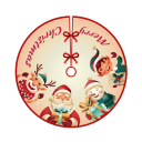 Tapis sous le sapin de Noël 90 cm 8