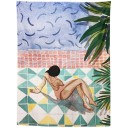Tapisserie murale avec des feuilles 2