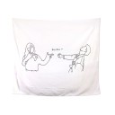 Tapisserie murale couple amoureux 3