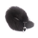 Tapón anal de metal con cola de zorro peluda realista, superficie lisa, material sólido, fácil mantenimiento, embalaje discreto 1