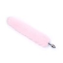 Tapón anal de metal con cola de zorro rosa, 1,8 x 5 cm, superficie lisa, aspecto lujoso, estimulación agradable, fácil mantenimiento, embalaje discreto. 2