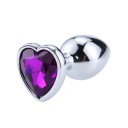 Tapón anal de metal con corazón tamaño S 2,8 x 7 cm decoración de lujo con cristal embalaje discreto 5