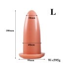 Tapón anal de plástico tamaño L con superficie lisa para estimulación sensual y fácil inserción en embalaje discreto para máxima 5