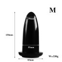 Tapón anal de plástico tamaño M con superficie lisa para estimulación sensual y fácil inserción en embalaje discreto para máxima privacidad. 2