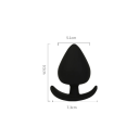 Tapón anal de silicona con asa, talla XL, 5,1 cm, forma ergonómica, superficie lisa, fácil de mantener, embalaje discreto. 2