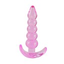 Tapón anal de silicona con cinco bolas una encima de la otra con mango curvo para un fácil manejo y embalaje discreto para mayor comodidad y privacidad. 4