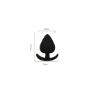 Tapón anal de silicona con mango tamaño M 3,5 cm forma ergonómica superficie lisa fácil mantenimiento embalaje discreto 2