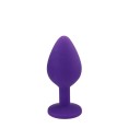 Tapón anal de silicona con piedra extraíble tamaño M 3,5 x 8,5 cm embalaje discreto 6