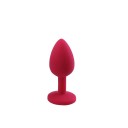 Tapón anal de silicona con piedra extraíble tamaño M 3,5 x 8,5 cm embalaje discreto 4