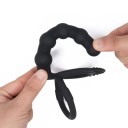 Tapón anal de silicona multifuncional negro con asas, longitud 13,5 cm, diámetro 2 cm, embalaje discreto. 5