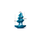 Tapón anal de silicona retorcido tamaño M con forma ergonómica y embalaje discreto para un uso cómodo. 2