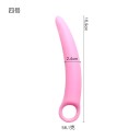 Tapón anal de silicona rosa de 2,4 x 16,9 cm con mango redondo, forma ergonómica, superficie lisa, fácil mantenimiento, geles lubricantes especiales, embalaje discreto. 2