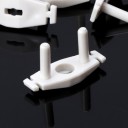 Tapón de seguridad para toma de corriente 10 pcs Tapa alargada que protege a los niños de accidentes con corriente eléctrica Plástico ABS blanco 3