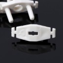 Tapón de seguridad para toma de corriente 10 pcs Tapa alargada que protege a los niños de accidentes con corriente eléctrica Plástico ABS blanco 4
