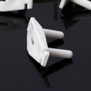 Tapón de seguridad para toma de corriente 10 pcs Tapa alargada que protege a los niños de accidentes con corriente eléctrica Plástico ABS blanco 5