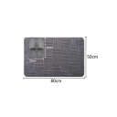 Tappetino da bagno assorbente spesso 50 x 80 cm Tappeto da pavimento monocolore Tappetino in cotone vellutato morbido antiscivolo 10