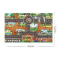 Tappetino da gioco per bambini 83 x 57 cm Mappa delle strade e trasporto urbano Tappeto morbido con parcheggio e segnali stradali Tappetino 2
