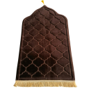 Tappetino da preghiera in flanella 65 x 110 cm Morbido tappetino antiscivolo per la preghiera Design islamico elegante Comfort a casa e in moschea 10