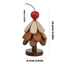 Tappetino isolante a forma di albero con mela 23,5x9,7x4 cm supporto decorativo in legno per tavolo contro scottature vaso regalo da festival 3