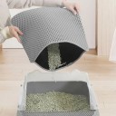 Tappetino per lettiera per gatti XXL 60x90 cm Tappeto a doppio strato per catturare lettiera Tappetino igienico antiscivolo Impermeabile facile 6