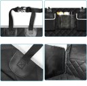 Tappetino protettivo per il bagagliaio dell'auto con tasche di stivaggio, 103 x 180 cm, rivestimento trapuntato nero con fissaggio ai sedili 3