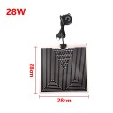 Tappetino riscaldante per rettili 28W 28 x 28 cm con temperatura regolabile e connettore EU 4