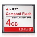 Tarjeta de memoria CF Compact Flash LEMIWEI 4 GB Tarjeta de memoria digital Blanca y roja Para cámara digital y lectoras de tarjetas CF 1