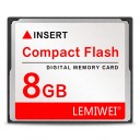 Tarjeta de memoria CF Compact Flash LEMIWEI 8 GB Tarjeta de memoria digital Blanca y roja Para cámaras digitales y lectores de tarjetas CF 1