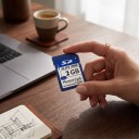 Tarjeta de memoria SD LEMIWEI Elite Pro 2 GB Alta Velocidad 3,3 V Con interruptor Lock Azul y blanco Para cámara de fotos, cámara y lector de tarjetas 5
