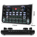 Tarjeta de sonido profesional 17,5 x 10,8 x 4 cm Mezclador de audio en vivo USB-C USB-A Cable interfaz de audio para grabación y streaming 2