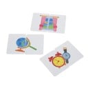 Tarjetas Cognitivas Necesidades Diarias 11 x 7 x 3 cm Caja de Hierro con Imágenes Pasta de Dientes Calcetines Reloj Kit de Aprendizaje para Niños 2