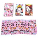 Tarot de cartas com motivo de gato pacote divertido 22 cartas 10,5 x 6,5 cm cartas de tarot ilustradas rosas com gatos para leitura 2