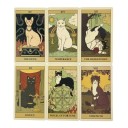Tarot de Gatos Governam a Terra 78 cartas 10,5 x 6,2 cm cartas ilustradas com temática de gatos para leitura 2