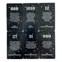 Tarot-kortit espanjankielinen versio 53 korttia 10,5 x 6,2 cm mustat kortit numeroilla ja teksteillä tarot-tulkintaan ja symboliikan työstämiseen 2