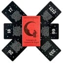 Tarot-kortit espanjankielinen versio 53 korttia 10,5 x 6,2 cm mustat kortit numeroilla ja teksteillä tarot-tulkintaan ja symboliikan työstämiseen 3
