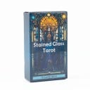 Tarotkaarten met 78 illustraties in glas-in-loodstijl met afmetingen van 10,3 x 6 cm, geschikt voor het interpreteren van de toekomst en persoonlijke 7