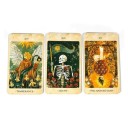 Tarotkarten illustrierter Deck mit natürlichen und tierischen Motiven in dunklen und goldenen Tönen detaillierter Zeichnungen für Tarot-Lesungen und die Arbeit mit Symbolik 2