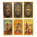 Tarotkort Golden Foil 78 st med tvåspråkig guide 12 x 7 cm kort för tarotläsning och spådom 1