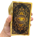 Tarotkort Golden Foil 78 st med tvåspråkig guide 12 x 7 cm kort för tarotläsning och spådom 2
