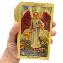 Tarotkort Golden Foil 78 st med tvåspråkig guide 12 x 7 cm kort för tarotläsning och spådom 3